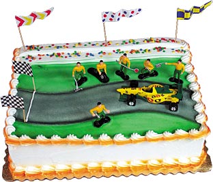 Formula 1 Pit Stop with Crew Cake Decorating Kit Topper