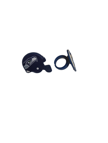 12 NFL Seattle Seahawks Football Helmet Cupcake Topper Rings