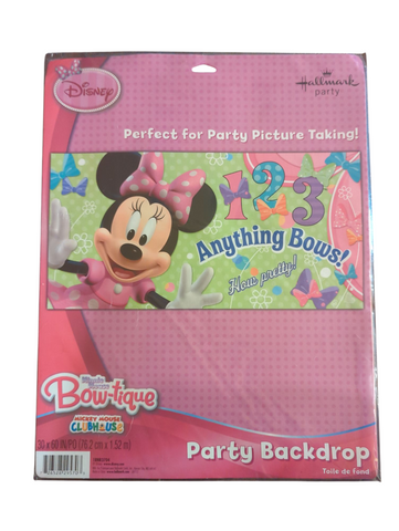 Minnie Mouse Bow-tique Party Backdrop