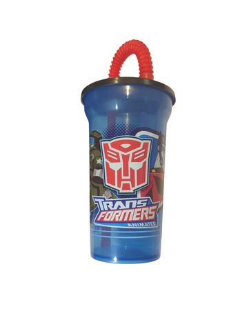 Transformers Animated Fun Sip Tumbler Cup with Lid and Straw by Zak Designs