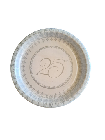 Wedding Elegance 25th Dessert Plates