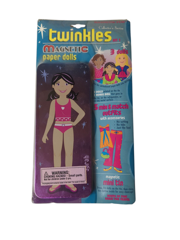Disney Twinkles Magnetic Paper Dolls Mini Fun Tin - Set 1