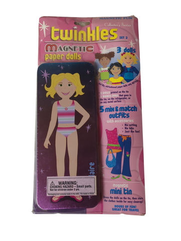 Disney Twinkles Magnetic Paper Dolls Mini Fun Tin - Set 2