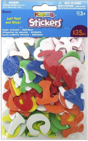 Assorted Colors Foamies Alphabet Stickers