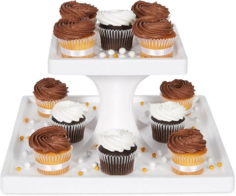 2 Tier Treat Tree Styrofoam Square Cupcake Stand