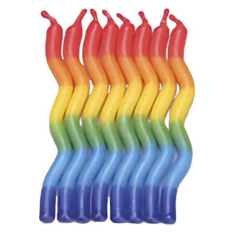 Tie-Dye Rainbow Wavy Candles