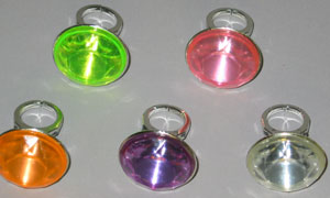 Rings with Assorted Colored Gems Party Favors - Set of 20