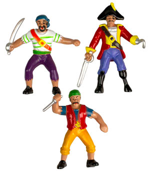Pirate Cake Toppers - Set of 3