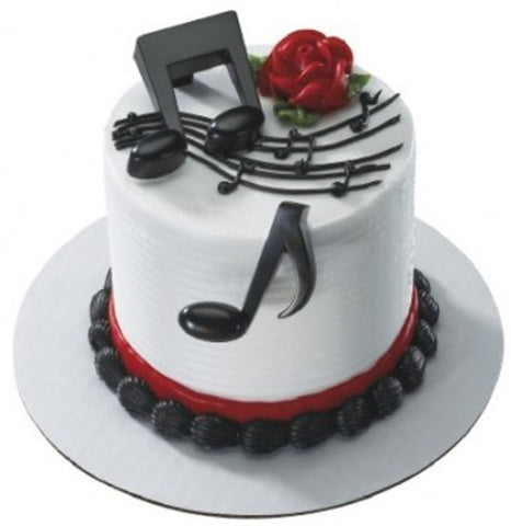 Black Musical Note Pop Top Cake Toppers