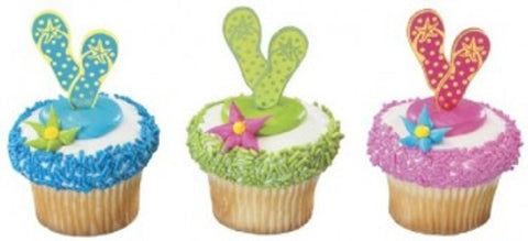 24 Flip Flop Cupcake Picks