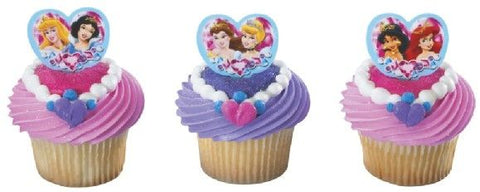 12 Disney Princess Poly DecoPics Cupcake Decor Toppers Birthday Party Supplies