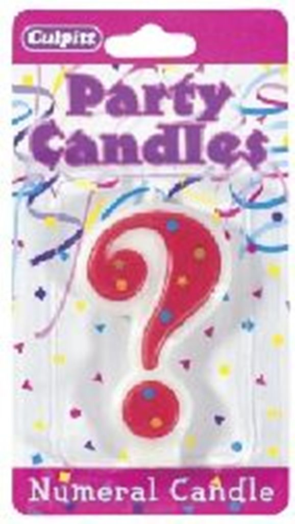 Question Mark ? Stars & Dots Candle