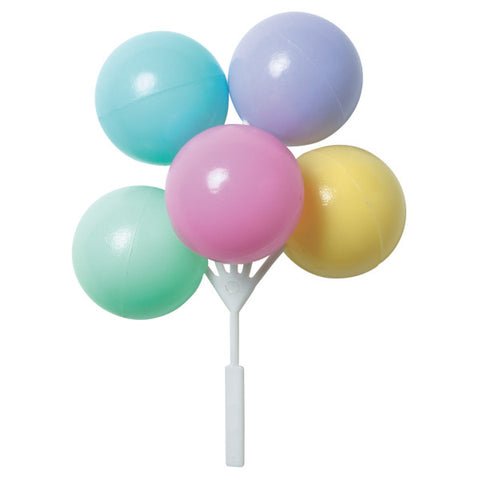 Bright Pastel Balloon Cluster Cake & Cupcake Picks
