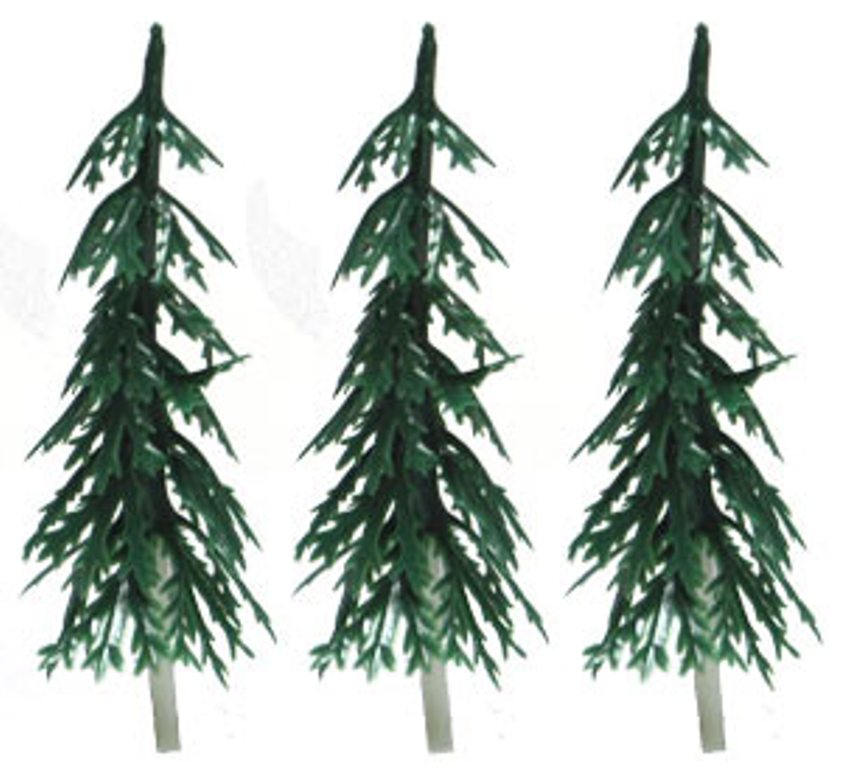 Small Evergreen Tree Cake Toppers - Set of 2