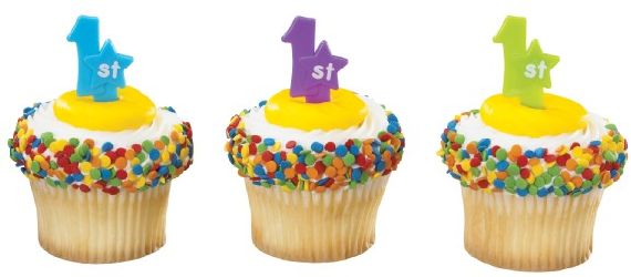 24 First 1st Birthday Cupcake Topper Picks