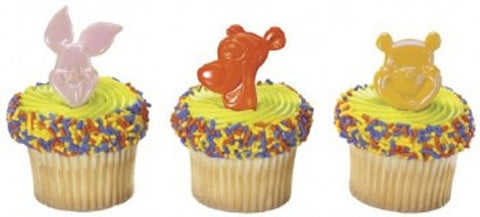 12 Winnie the Pooh and Friends Cupcake Rings