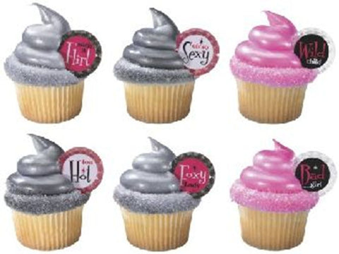 24 Girls Night Out Cupcake Rings