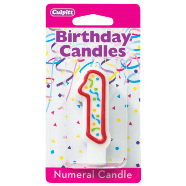 Numeral 1 First Birthday Party Candle