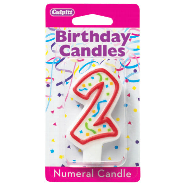 Numeral 2 Second Birthday Party Candle