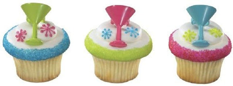24 Cocktail Glass Cupcake Rings