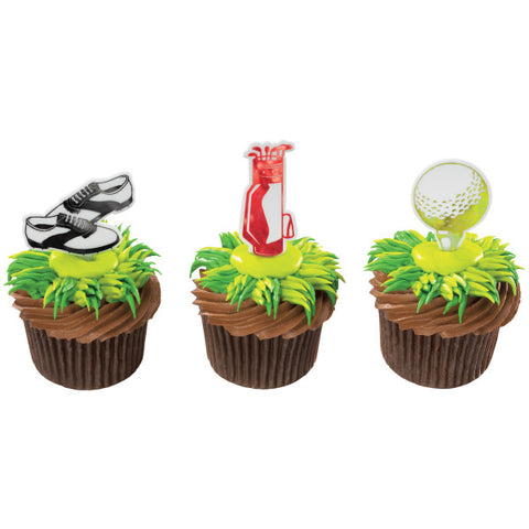 24 Golf Foil Cupcake Picks
