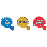 24 Football Helmet Cupcake Toppers Rings