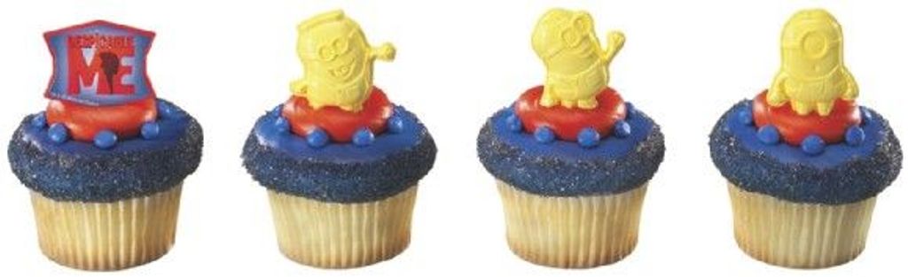 24 Despicable Me Minions Cupcake Rings