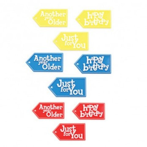 12 Happy Birthday Tags Cupcake Toppers