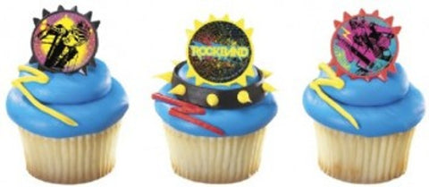 12 Rock Band Rockers Cupcake Rings