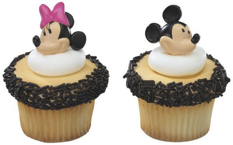 29 Disney Mickey & Minnie Mouse Cupcake Topper Rings