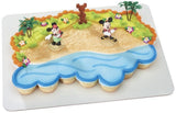 Mickey and Minnie Mouse Luau Party Cake Topper Set