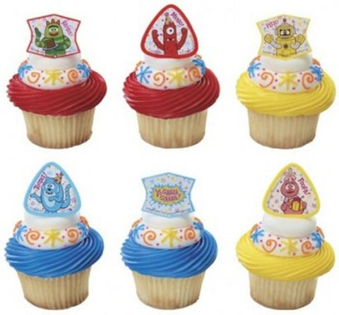 12 Yo Gabba Gabba! Brobee & Friends Cupcake Rings