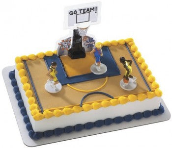 Boys All Net Basketball Cake Decorating Kit Topper Set
