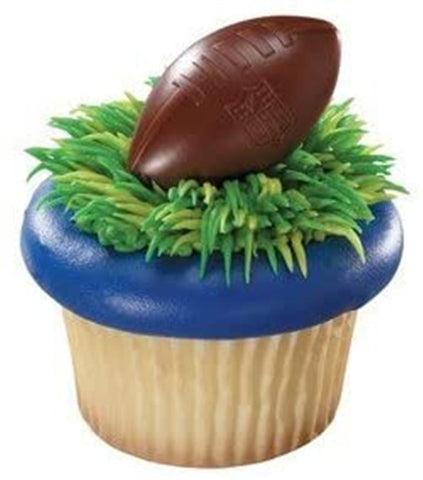 24 NFL Football Shield Cupcake Rings