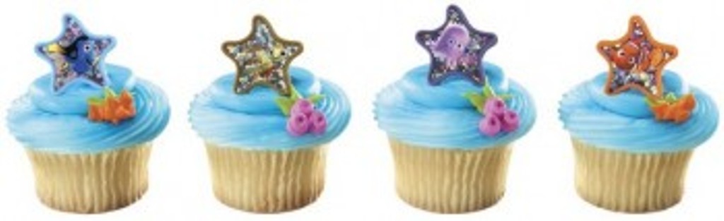 15 Finding Nemo Starfish Asst Cupcake Rings