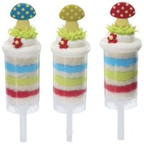 12 Polka Dot Mushroom Cupcake Picks