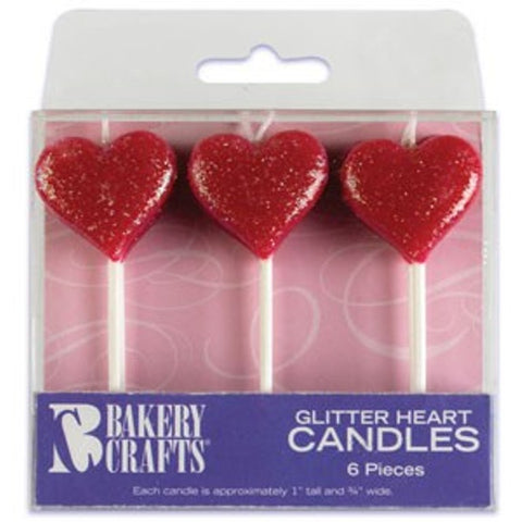Heart-Shaped Glitter Candles