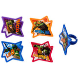 12 Teenage Mutant Ninja Turtles Cupcake Topper Rings