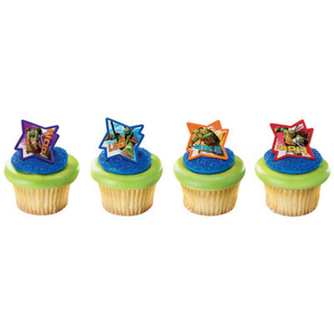 24 Teenage Mutant Ninja Turtles Cupcake Topper Rings