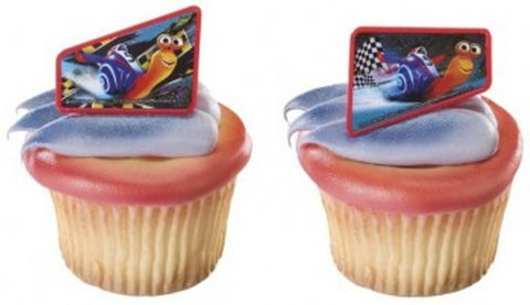 12 Turbo Fastest Snail Cupcake Rings