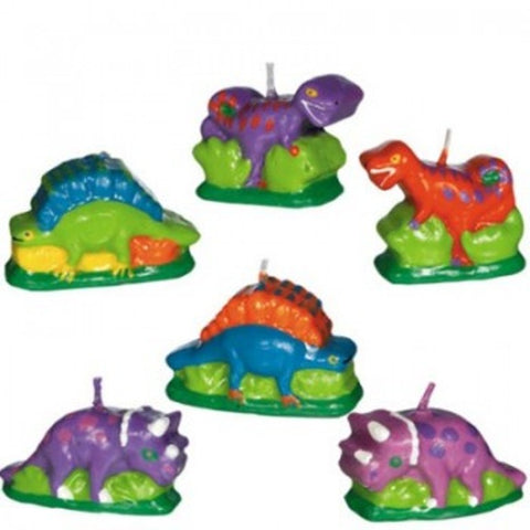 Prehistoric Party Dinosaurs Mini Candle Set