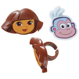 24 Dora the Explore Dora and Boots Cupcake Rings