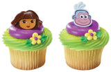 24 Dora the Explore Dora and Boots Cupcake Rings