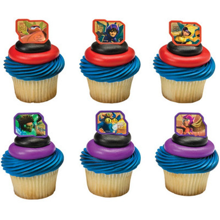 24 Big Hero 6 Cupcake Topper Rings
