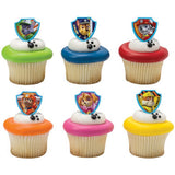 24 Paw Patrol Cupcake Topper Rings