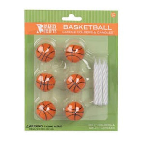 Basketball Candleholders & Candles Set