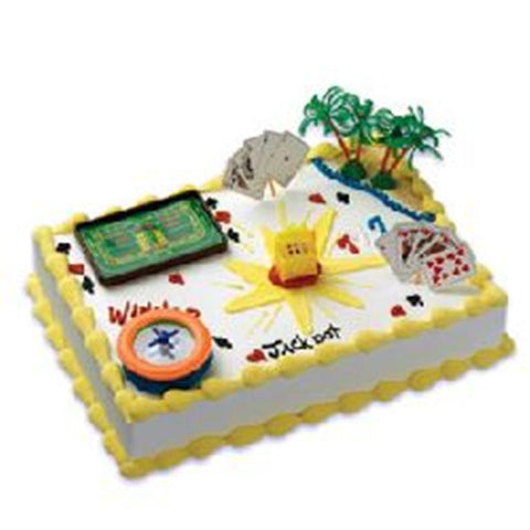 Game (Casino) Night Cake Decorating Kit Topper