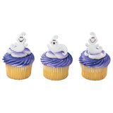 24 Friendly Ghosts Cupcake Rings