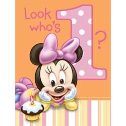 Minnie's 1st Birthday Invitations