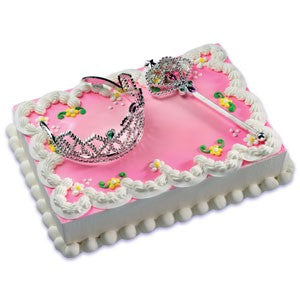 Pretty Princess Tiara & Wand Cake Decorating Kit Topper